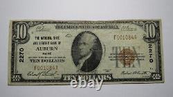 $10 1929 Auburn Maine ME National Currency Bank Note Bill Charter #2270 FINE