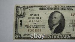 $10 1929 Augusta Georgia GA National Currency Bank Note Bill Charter #1860 VF
