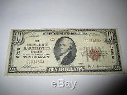 $10 1929 Bartlesville Oklahoma OK National Currency Bank Note Bill! Ch. #6258 VF