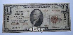 $10 1929 Batavia Illinois IL National Currency Bank Note Bill Ch. #9500 FINE
