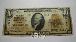 $10 1929 Burlington Kansas KS National Currency Bank Note Bill Ch. #3170 RARE