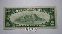 $10 1929 Burlington Vermont VT National Currency Bank Note Bill! Ch. #1698 VF+