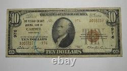 $10 1929 Carmel New York NY National Currency Bank Note Bill Ch. #976 FINE