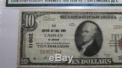 $10 1929 Caspian Michigan MI National Currency Bank Note Bill! Ch. #11802 VF PMG