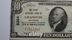 $10 1929 Chandler Oklahoma OK National Currency Bank Note Bill Charter #5354 VF+