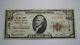 $10 1929 Chillicothe Ohio Oh National Currency Bank Note Bill Ch. #1172 Vf++