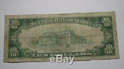 $10 1929 Chillicothe Ohio OH National Currency Bank Note Bill! Ch. #5634 FINE