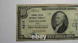 $10 1929 Cleveland Ohio OH National Currency Bank Note Bill! Charter #4318 RARE