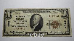 $10 1929 Collegeville Pennsylvania PA National Currency Bank Note Bill 8404 VF