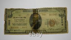 $10 1929 Concord North Carolina NC National Currency Bank Note Bill Ch. #3903