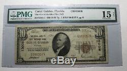 $10 1929 Coral Gables Florida FL National Currency Bank Note Bill Ch #13008 FINE