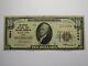 $10 1929 Dayton Ohio Oh National Currency Bank Note Bill Charter #2604 Fine