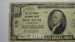 $10 1929 Deep River Connecticut CT National Currency Bank Note Bill Ch. #1139