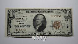 $10 1929 Demopolis Alabama AL National Currency Bank Note Bill Ch. #10035 VF+++