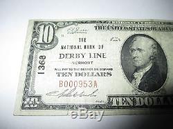 $10 1929 Derby Line Vermont VT National Currency Bank Note Bill! Ch. #1368 Fine