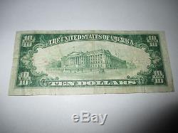 $10 1929 Derby Line Vermont VT National Currency Bank Note Bill! Ch. #1368 Fine