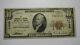 $10 1929 Edwardsville Illinois Il National Currency Bank Note Bill #11039 Fine