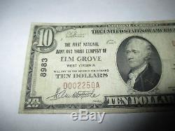 $10 1929 Elm Grove West Virginia WV National Currency Bank Note Bill! #8983 FINE
