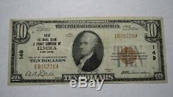 $10 1929 Elmira New York NY National Currency Bank Note Bill! Ch. #149 VF+