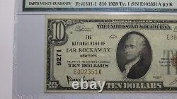 $10 1929 Far Rockaway New York NY National Currency Bank Note Bill Ch #9271 VF30
