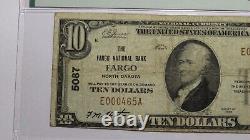 $10 1929 Fargo North Dakota ND National Currency Bank Note Bill Ch #5087 F15 PMG