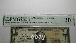 $10 1929 Fergus Falls Minnesota MN National Currency Bank Note Bill Ch 2030 VF20
