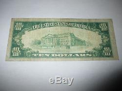 $10 1929 Fitchburg Massachusetts MA National Currency Bank Note Bill #2153 FINE