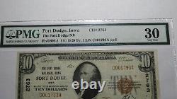 $10 1929 Fort Dodge Iowa IA National Currency Bank Note Bill Ch. #2763 VF30 PMG