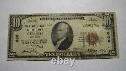 $10 1929 Geneseo New York NY National Currency Bank Note Bill! Ch #886 RARE