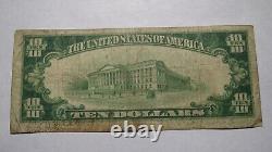 $10 1929 Geneseo New York NY National Currency Bank Note Bill! Ch #886 RARE