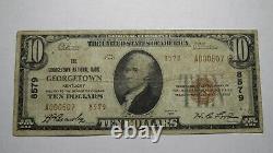 $10 1929 Georgetown Kentucky KY National Currency Bank Note Bill! Ch. #8579 RARE