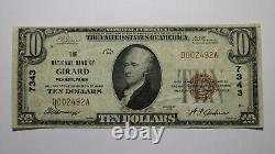 $10 1929 Girard Pennsylvania PA National Currency Bank Note Bill Ch. #7343 VF
