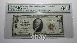 $10 1929 Grand Forks North Dakota ND National Currency Bank Note Bill 2570 UNC64
