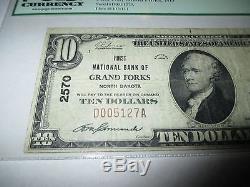 $10 1929 Grand Forks North Dakota ND National Currency Bank Note Bill Ch 2570 VF