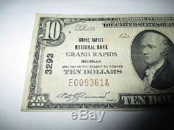 $10 1929 Grand Rapids Michigan MI National Currency Bank Note Bill Ch. #3293 VF+