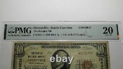 $10 1929 Greenville South Carolina National Currency Bank Note Bill #10635 VF20