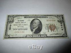 $10 1929 Hagerstown Maryland MD National Currency Bank Note Bill Ch. #4049 FINE