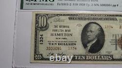 $10 1929 Hamilton New York NY National Currency Bank Note Bill Ch #1334 VF35 PMG