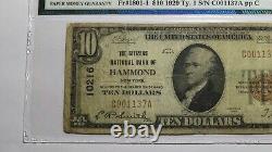 $10 1929 Hammond New York NY National Currency Bank Note Bill Ch. #10216 F12 PMG