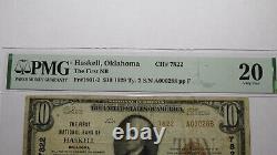 $10 1929 Haskell Oklahoma OK National Currency Bank Note Bill #7822 VF20 PMG