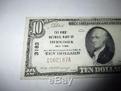 $10 1929 Herkimer New York NY National Currency Bank Note Bill! #3183 XF