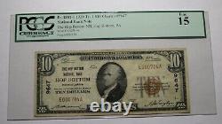 $10 1929 Hop Bottom Pennsylvania PA National Currency Bank Note Bill Ch. #9647