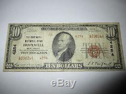 $10 1929 Hopewell New Jersey NJ National Currency Bank Note Bill! #4254 RARE