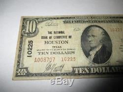 $10 1929 Houston Texas TX National Currency Bank Note Bill Ch. #10225 FINE