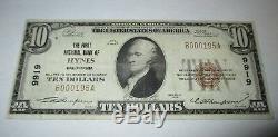 $10 1929 Hynes California CA National Currency Bank Note Bill! Ch. #9919 VF+