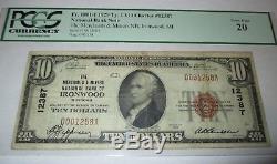 $10 1929 Ironwood Michigan MI National Currency Bank Note Bill Ch. #12387 VF