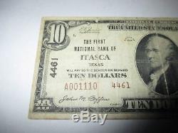 $10 1929 Itasca Texas TX National Currency Bank Note Bill! Ch. #4461 FINE RARE