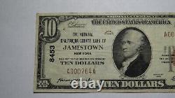 $10 1929 Jamestown New York NY National Currency Bank Note Bill Ch. #8453 RARE