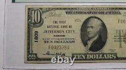$10 1929 Jefferson City Missouri MO National Currency Bank Note Bill #1809 VF30