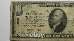 $10 1929 Kingston New York NY National Currency Bank Note Bill! Ch. #1050 RARE